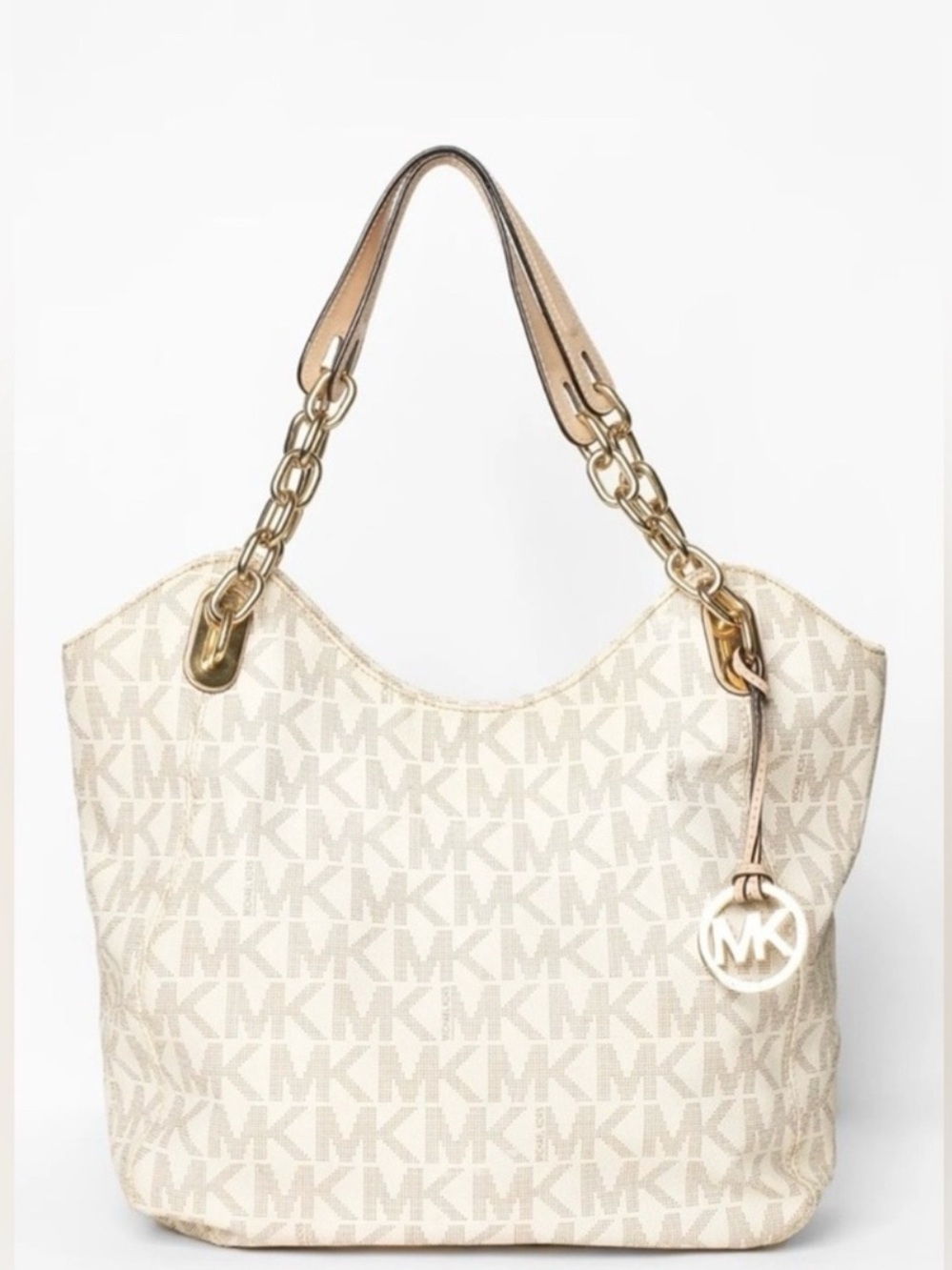 Michael Kors Vanilla Lilly Monogram MK Logo